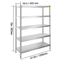 Stainless Steel Commercial Storage Rack | Kitchen | Luvasmr - Satisfyingly Organised