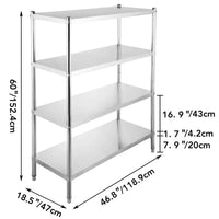 Stainless Steel Commercial Storage Rack | Kitchen | Luvasmr - Satisfyingly Organised