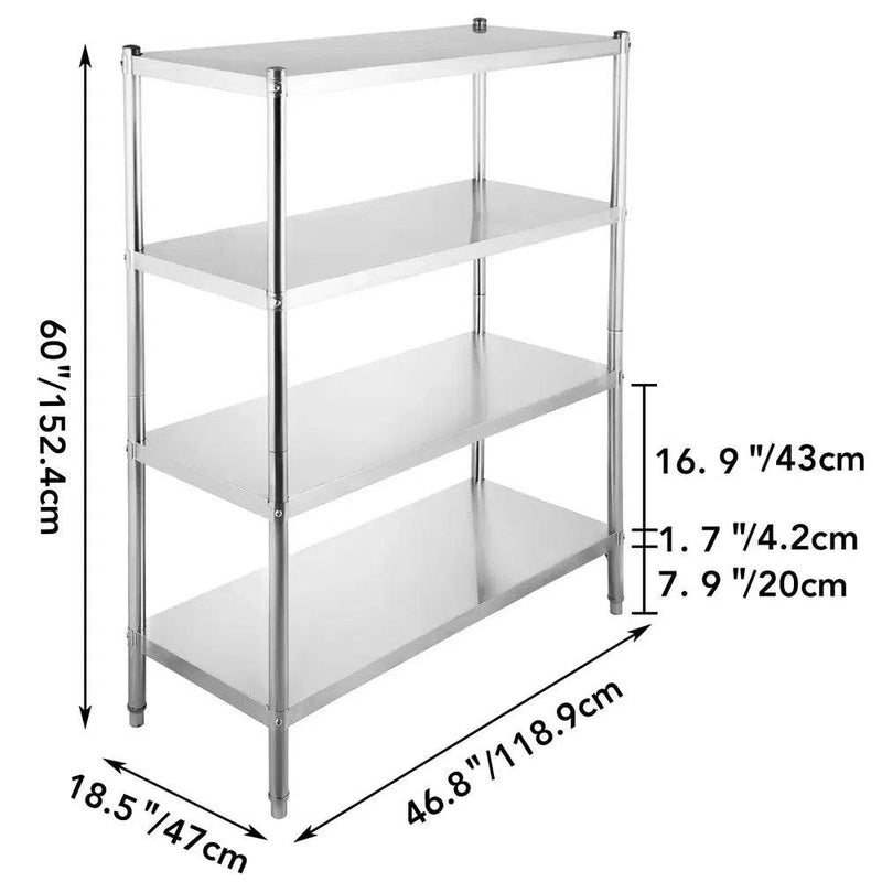 Stainless Steel Commercial Storage Rack | Kitchen | Luvasmr - Satisfyingly Organised