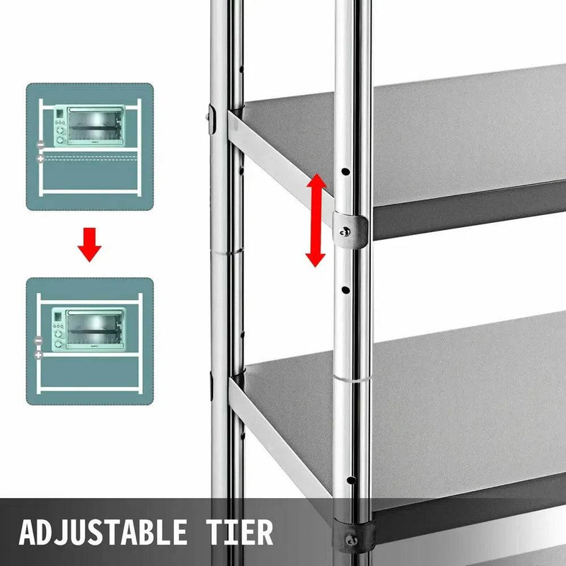 Stainless Steel Commercial Storage Rack | Kitchen | Luvasmr - Satisfyingly Organised