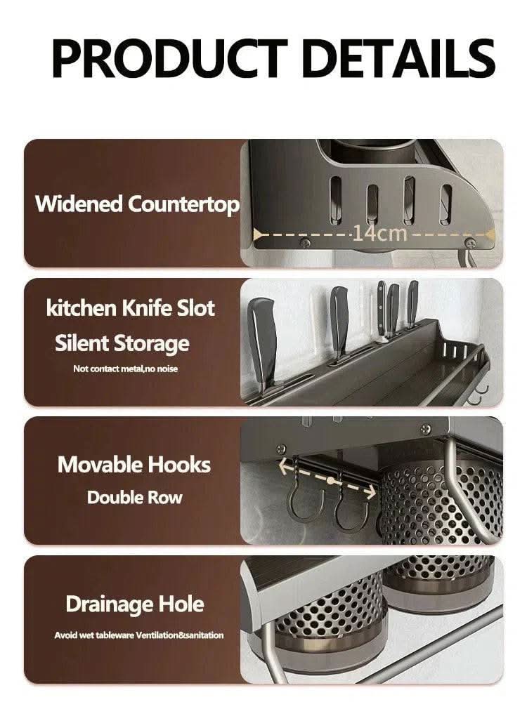 Aluminium Knife and Spice Organiser - Luvasmr