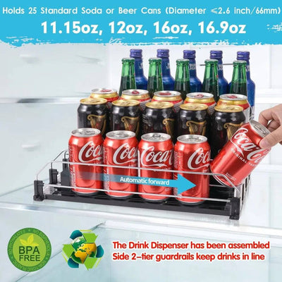 Soda Can Dispenser for Refrigerator | Kitchen | Luvasmr - Satisfyingly Organised