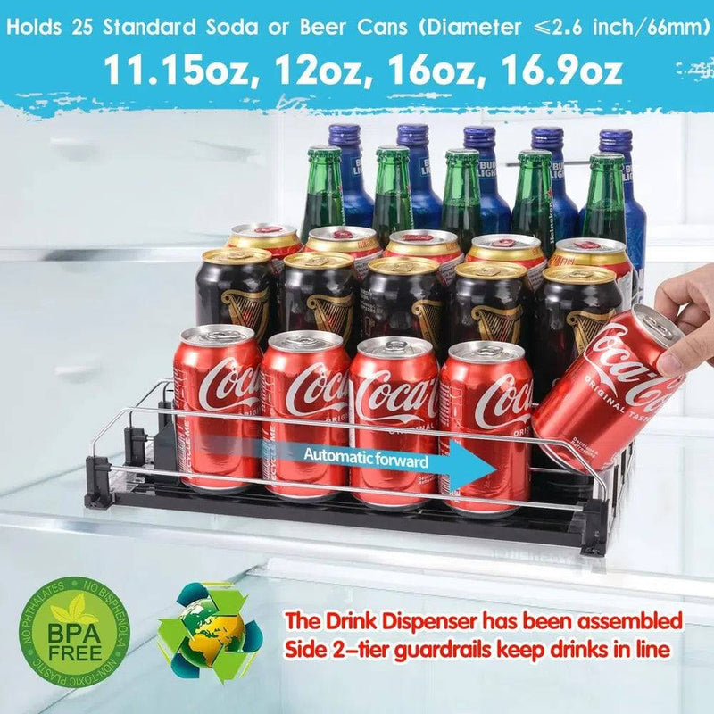 Soda Can Dispenser for Refrigerator | Kitchen | Luvasmr - Satisfyingly Organised