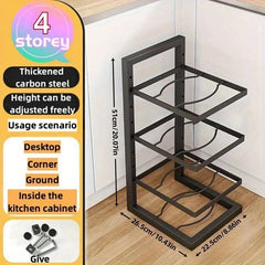 Adjustable Pot Rack Organiser | Kitchen | Luvasmr - Satisfyingly Organised