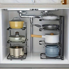 Adjustable Pot Rack Organiser | Kitchen | Luvasmr - Satisfyingly Organised
