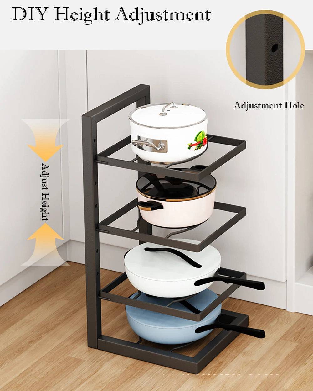 Adjustable Pot Rack Organiser | Kitchen | Luvasmr - Satisfyingly Organised