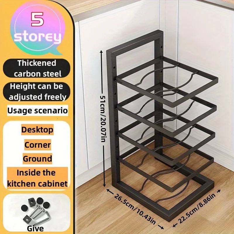 Adjustable Pot Rack Organiser | Kitchen | Luvasmr - Satisfyingly Organised