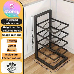Adjustable Pot Rack Organiser | Kitchen | Luvasmr - Satisfyingly Organised