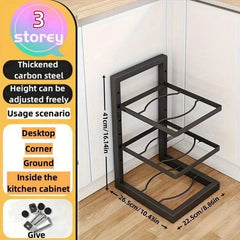 Adjustable Pot Rack Organiser | Kitchen | Luvasmr - Satisfyingly Organised