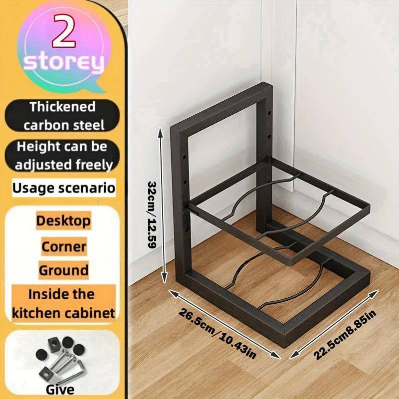 Adjustable Pot Rack Organiser | Kitchen | Luvasmr - Satisfyingly Organised
