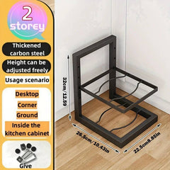 Adjustable Pot Rack Organiser | Kitchen | Luvasmr - Satisfyingly Organised