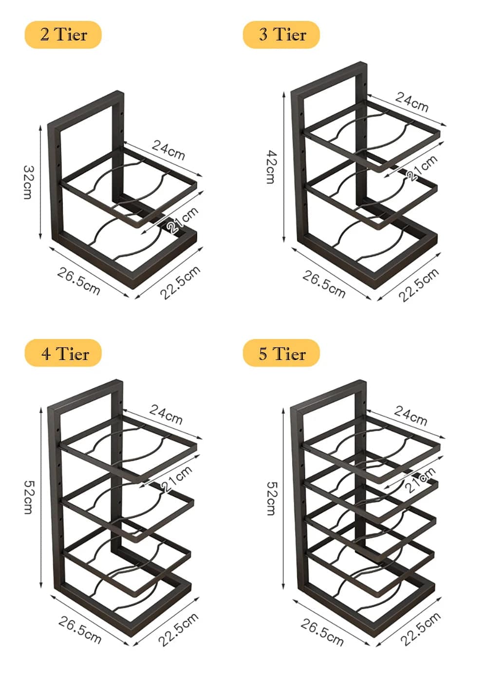 Adjustable Pot Rack Organiser | Kitchen | Luvasmr - Satisfyingly Organised