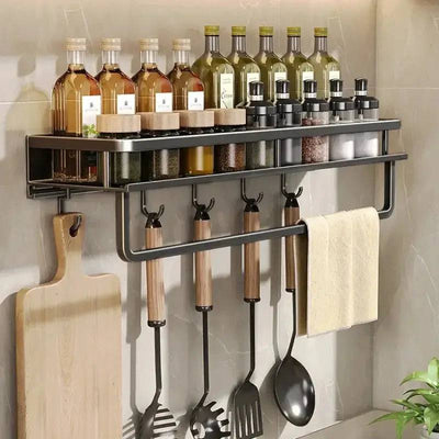 Wall-Mounted Kitchen Shelf & Spice Storage Rack | Kitchen | Luvasmr - Satisfyingly Organised