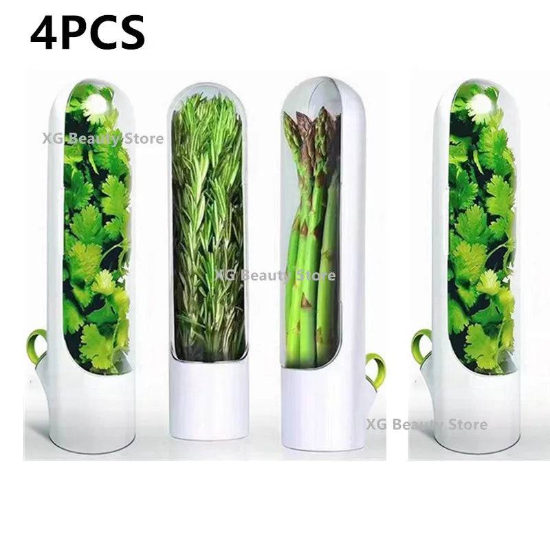 Herb Saver Container Freshness Extender, ideal for preserving fresh herbs and vegetables in a stylish design.