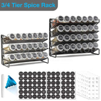 3/4 Layers Kitchen Storage Spice Rack Metal Hanging Racks Wall Mount Seasoning Shelf Cabinet Pantry Door Spice Jar Organizer | Kitchen | Luvasmr - Satisfyingly Organised