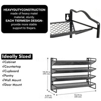 3/4 Layers Kitchen Storage Spice Rack Metal Hanging Racks Wall Mount Seasoning Shelf Cabinet Pantry Door Spice Jar Organizer | Kitchen | Luvasmr - Satisfyingly Organised