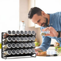3/4 Layers Kitchen Storage Spice Rack Metal Hanging Racks Wall Mount Seasoning Shelf Cabinet Pantry Door Spice Jar Organizer | Kitchen | Luvasmr - Satisfyingly Organised