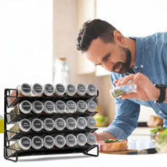 3/4 Layers Kitchen Storage Spice Rack Metal Hanging Racks Wall Mount Seasoning Shelf Cabinet Pantry Door Spice Jar Organizer | Kitchen | Luvasmr - Satisfyingly Organised