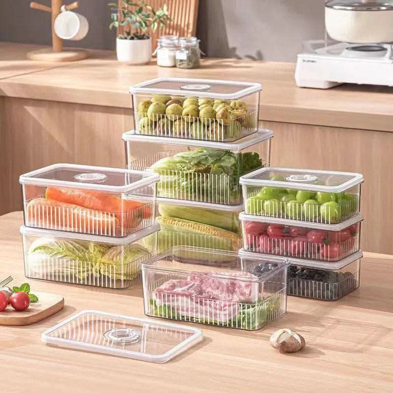 Versatile Refrigerator Storage Box with Lid - Luvasmr