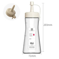 Multi-Purpose 350ml Condiment Dispenser bottle with measuring design for easy seasoning storage and access.