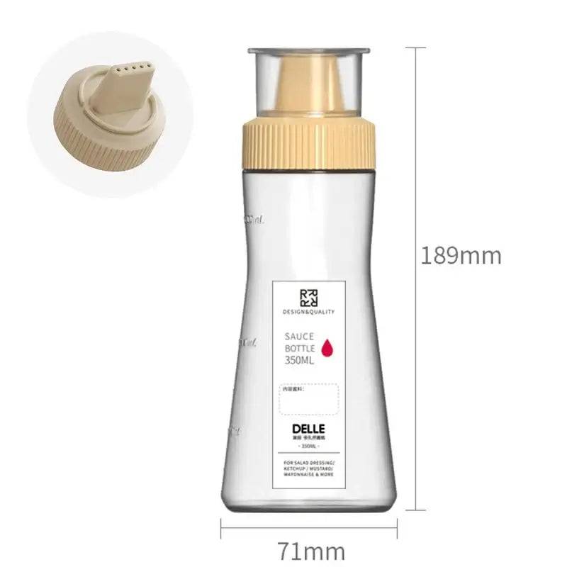 Multi-Purpose Condiment Dispenser, 350ml capacity bottle with easy-pour lid for sauces and seasonings.