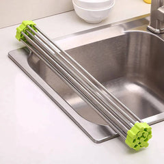 Foldable Stainless Steel Sink Drain Rack | Kitchen | Luvasmr - Satisfyingly Organised