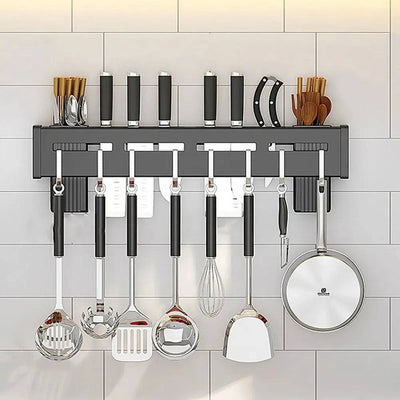 Stainless Steel Wall-Mounted Kitchen Knife Storage Rack | Kitchen | Luvasmr - Satisfyingly Organised