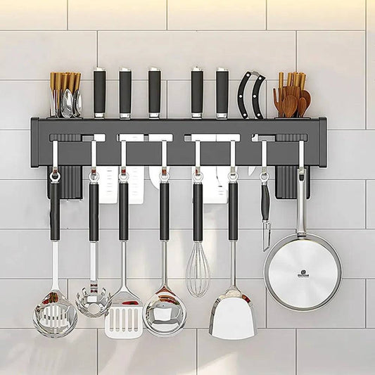 Stainless Steel Wall-Mounted Kitchen Knife Storage Rack | Kitchen | Luvasmr - Satisfyingly Organised