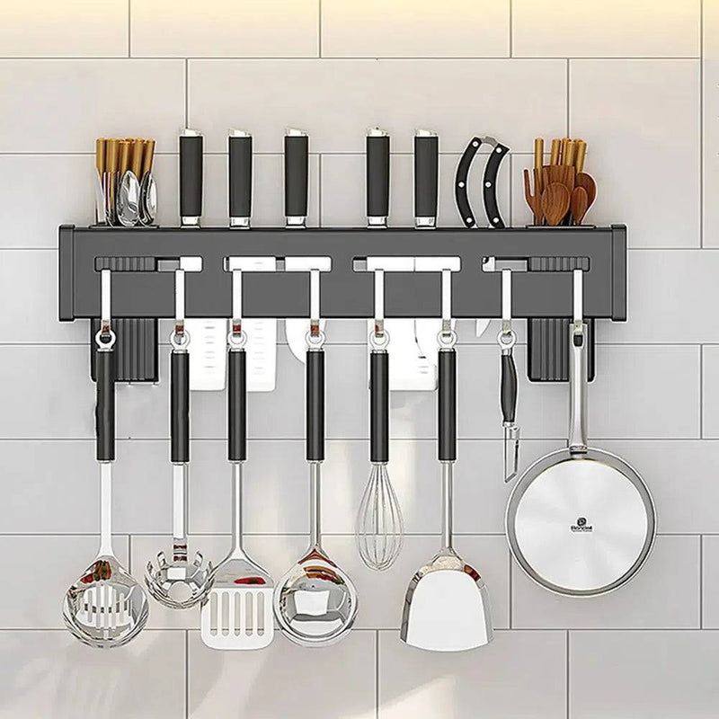 Stainless Steel Wall-Mounted Kitchen Knife Storage Rack | Kitchen | Luvasmr - Satisfyingly Organised