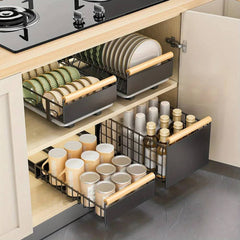 Pull-Out Sliding Drawer Kitchen Organiser | Kitchen | Luvasmr - Satisfyingly Organised