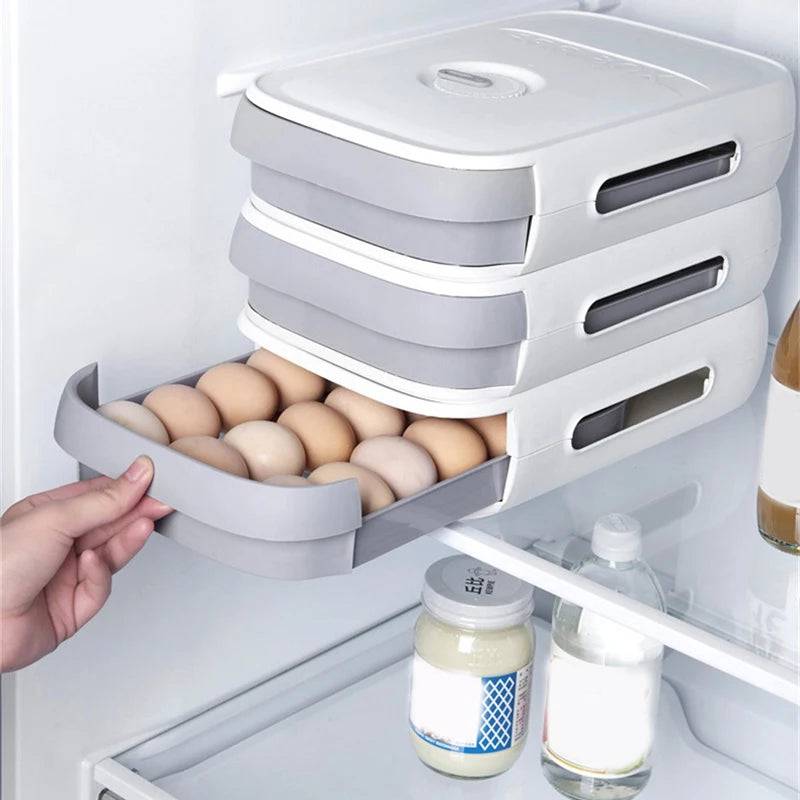 Automatic Rolling Egg Holder Storage Box | Kitchen | Luvasmr - Satisfyingly Organised