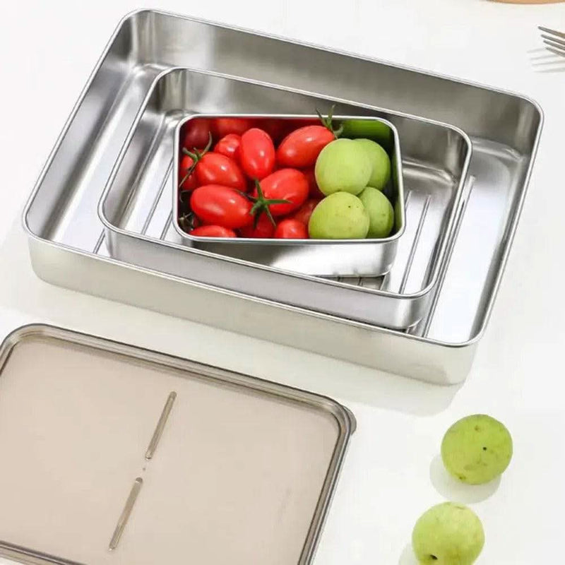 Stainless Steel Refrigerator Storage Box | Kitchen | Luvasmr - Satisfyingly Organised