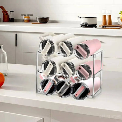 Multilayer Water Bottle & Stanley Tumbler Organiser | Kitchen | Luvasmr - Satisfyingly Organised