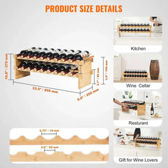 18-Bottle Stackable Modular Wine Rack | Kitchen | Luvasmr - Satisfyingly Organised