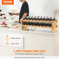 18-Bottle Stackable Modular Wine Rack | Kitchen | Luvasmr - Satisfyingly Organised