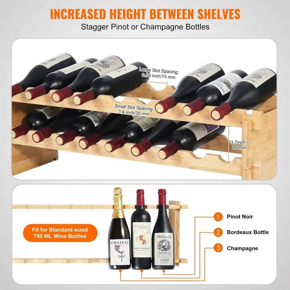 18-Bottle Stackable Modular Wine Rack | Kitchen | Luvasmr - Satisfyingly Organised