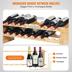 18-Bottle Stackable Modular Wine Rack | Kitchen | Luvasmr - Satisfyingly Organised