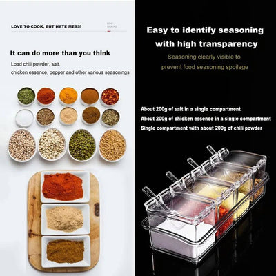 Clear Seasoning Box Set | Kitchen | Luvasmr - Satisfyingly Organised