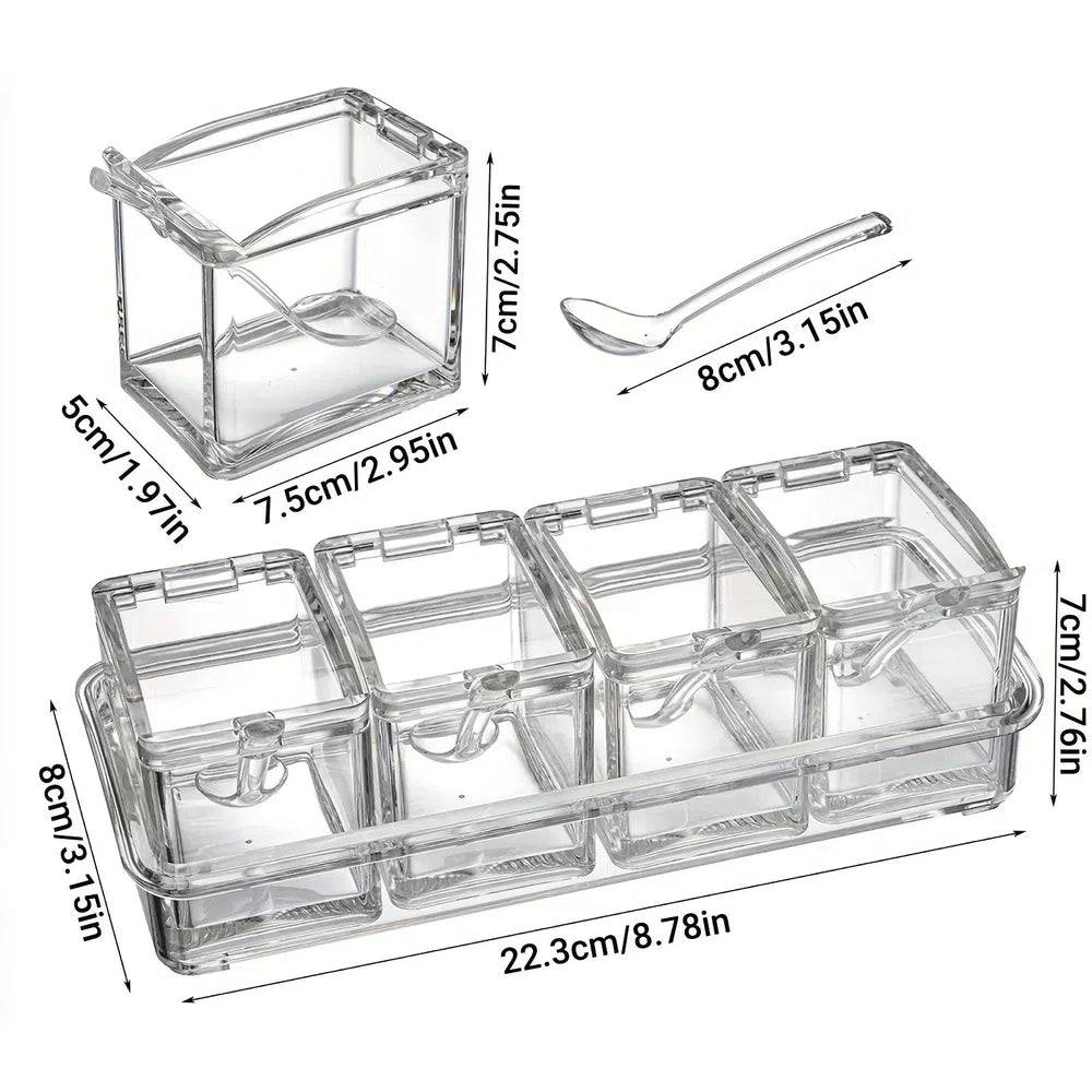 Clear Seasoning Box Set | Kitchen | Luvasmr - Satisfyingly Organised