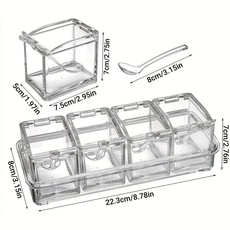 Clear Seasoning Box Set | Kitchen | Luvasmr - Satisfyingly Organised