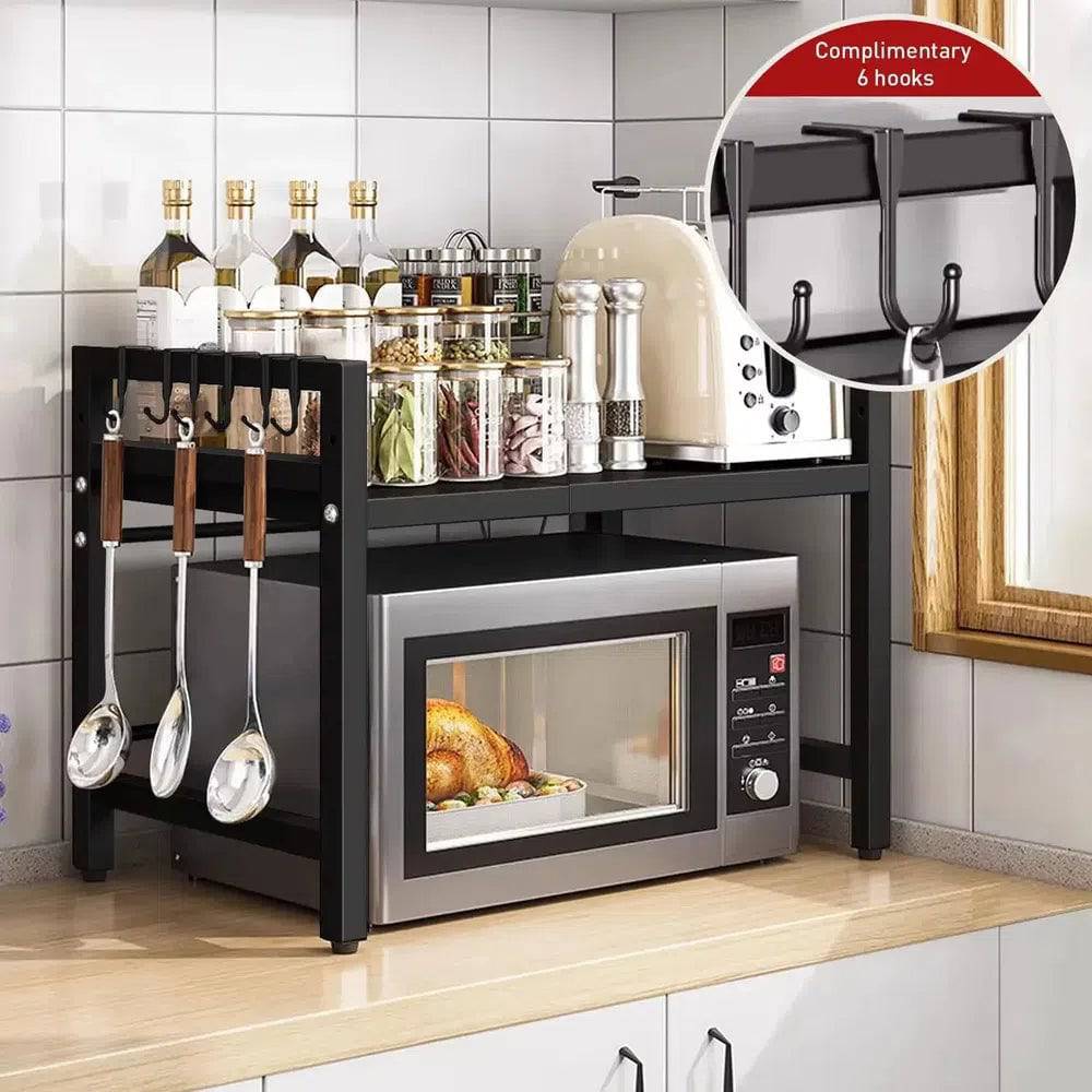 Expandable Microwave Shelf Organiser | Kitchen | Luvasmr - Satisfyingly Organised