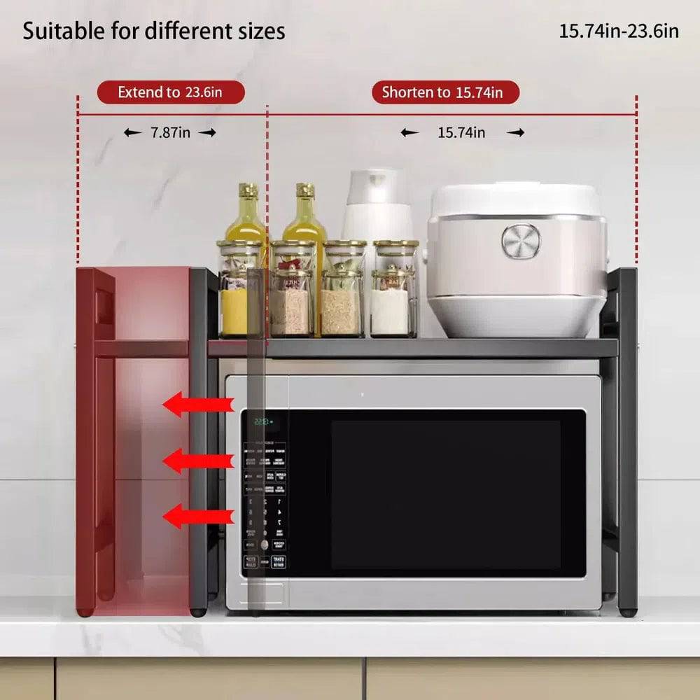 Expandable Microwave Shelf Organiser | Kitchen | Luvasmr - Satisfyingly Organised