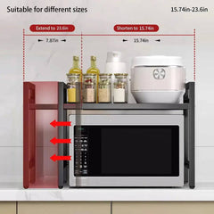 Expandable Microwave Shelf Organiser | Kitchen | Luvasmr - Satisfyingly Organised