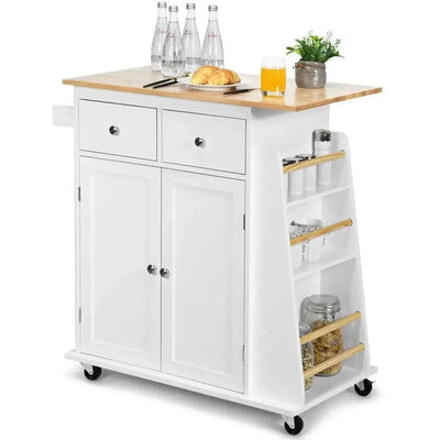 Kitchen Island Rolling Storage Cabinet Trolley Cart | Kitchen | Luvasmr - Satisfyingly Organised