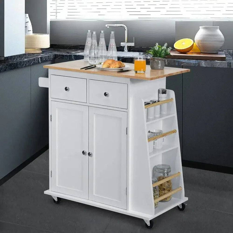 Kitchen Island Rolling Storage Cabinet Trolley Cart | Kitchen | Luvasmr - Satisfyingly Organised