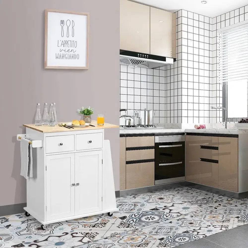 Kitchen Island Rolling Storage Cabinet Trolley Cart | Kitchen | Luvasmr - Satisfyingly Organised