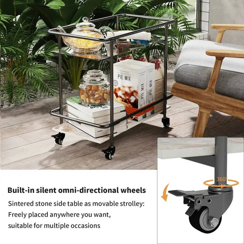 Metal Glass Drinks Trolley Cart with Storage | Kitchen | Luvasmr - Satisfyingly Organised