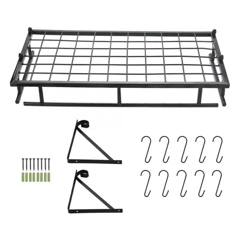 Metal Kitchen Pot Rack with Hooks | Kitchen | Luvasmr - Satisfyingly Organised