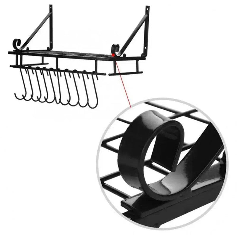Metal Kitchen Pot Rack with Hooks | Kitchen | Luvasmr - Satisfyingly Organised