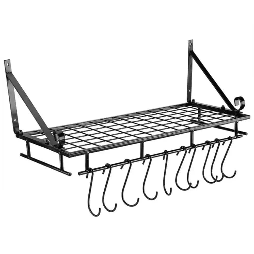Metal Kitchen Pot Rack with Hooks | Kitchen | Luvasmr - Satisfyingly Organised